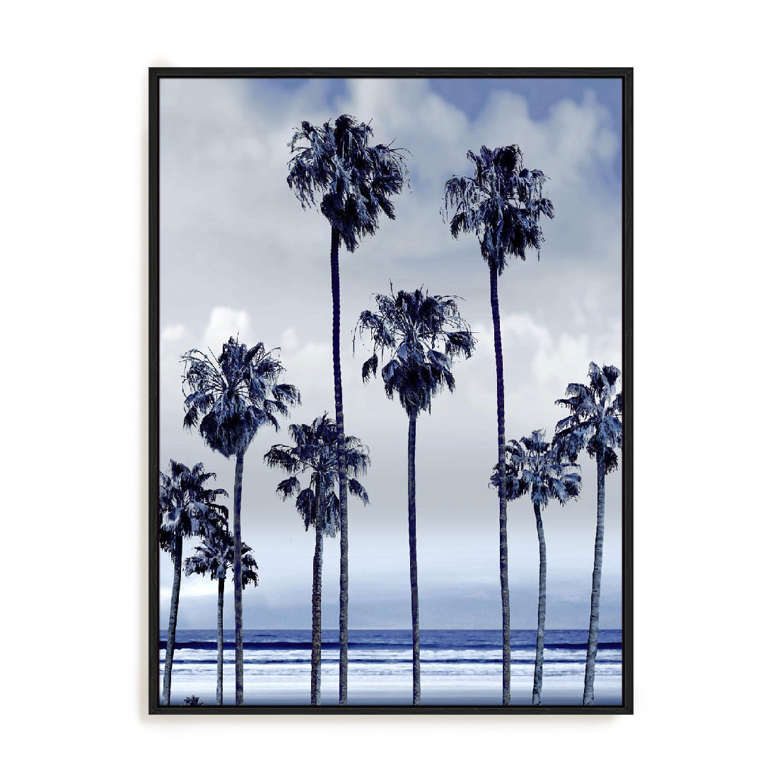 Beach palms Indigo II Wall Art