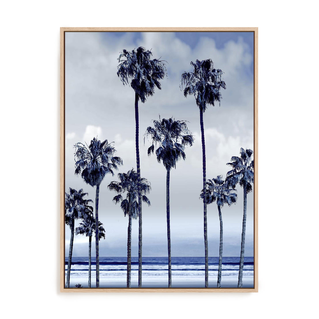 Beach palms Indigo II Wall Art