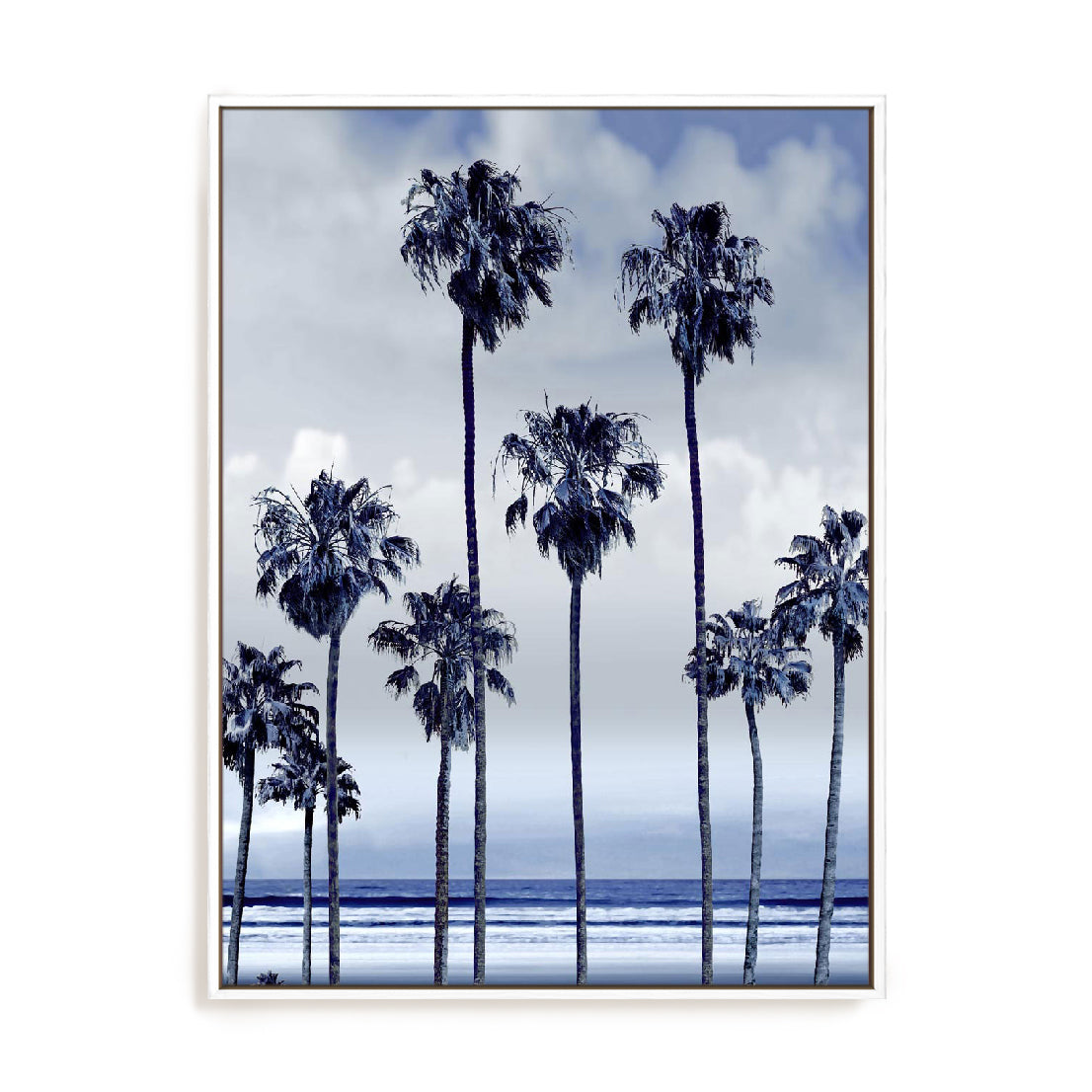 Beach palms Indigo II Wall Art