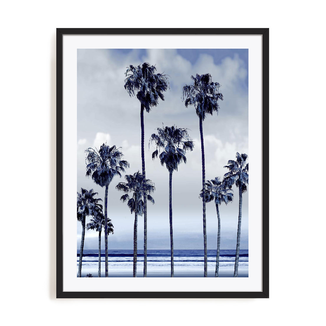 Beach palms Indigo II Wall Art