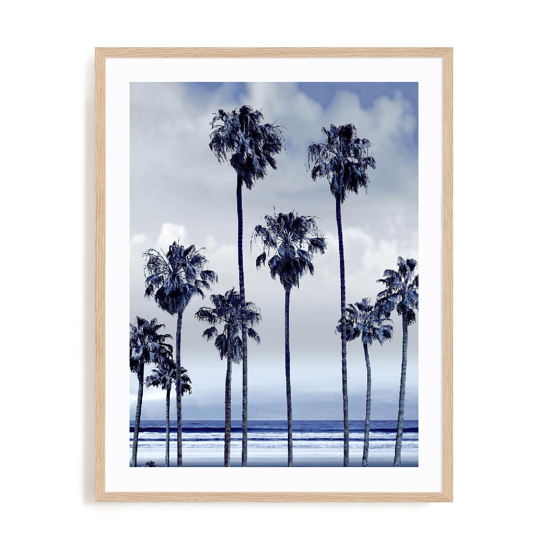 Beach palms Indigo II Wall Art