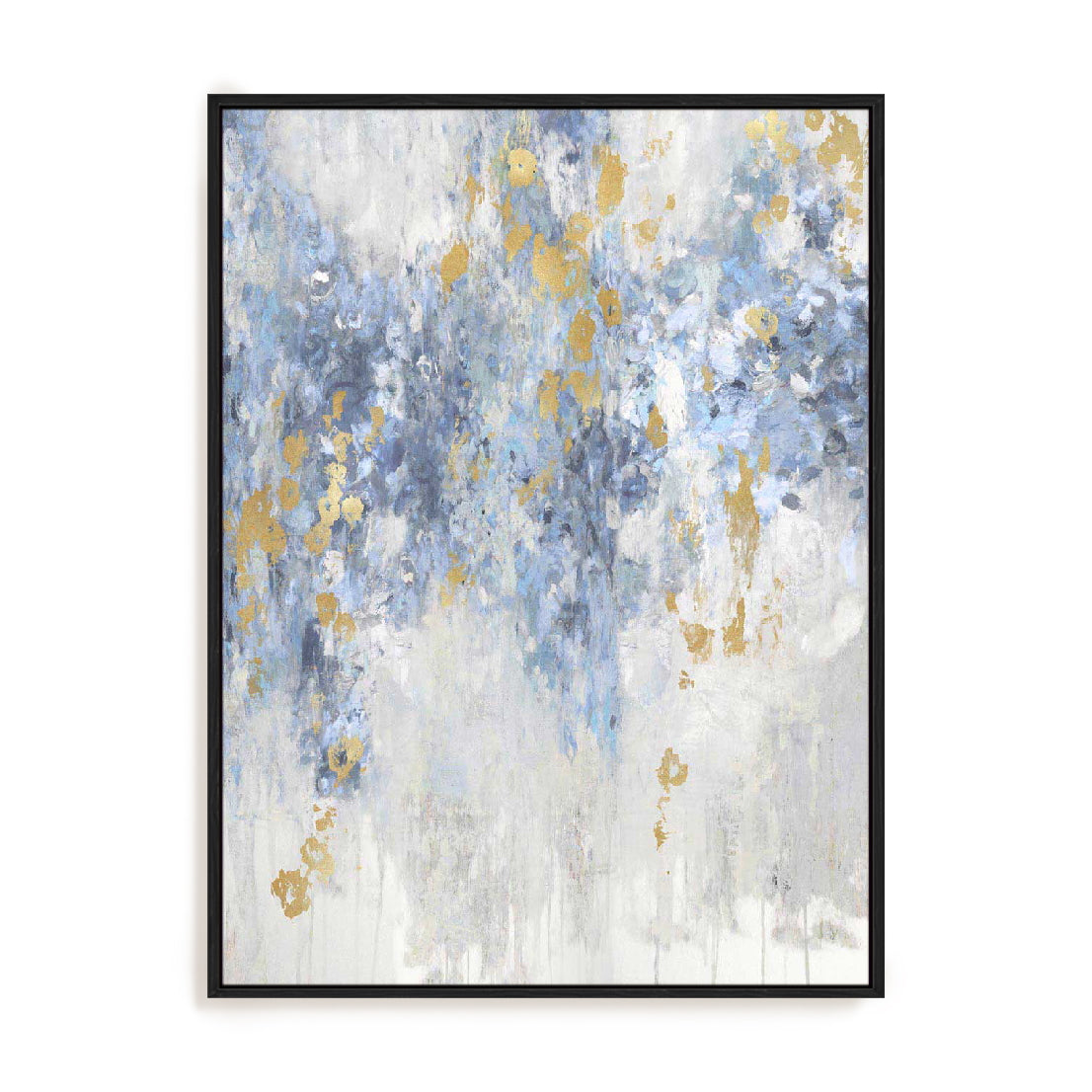Cascade Blue with Gold Wall Art