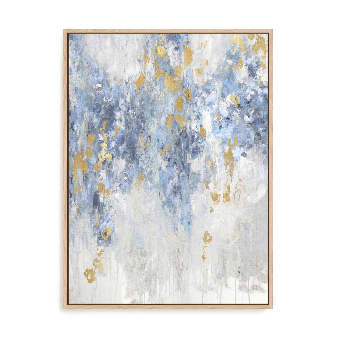 Cascade Blue with Gold Wall Art