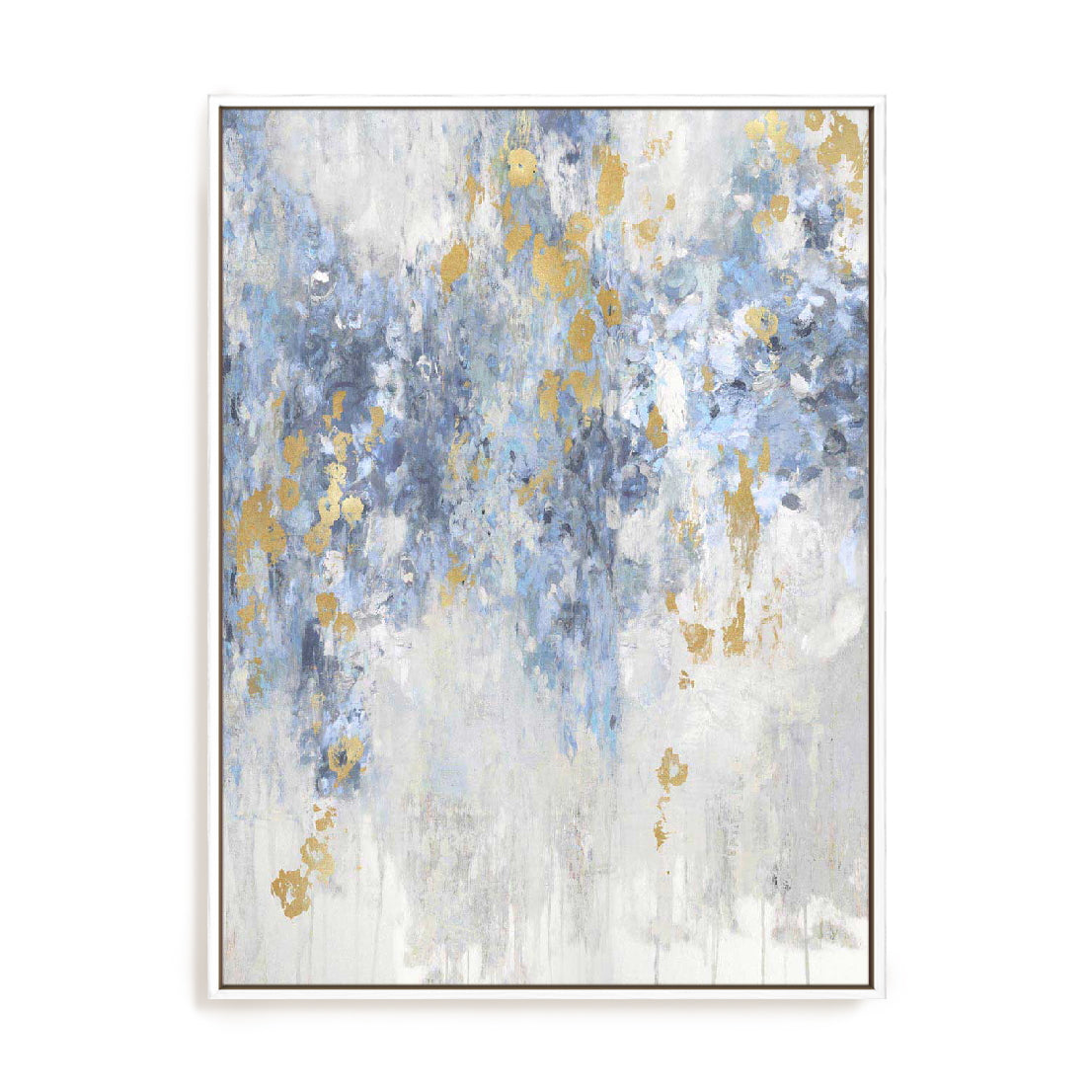 Cascade Blue with Gold Wall Art