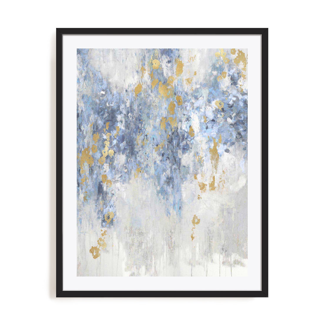 Cascade Blue with Gold Wall Art
