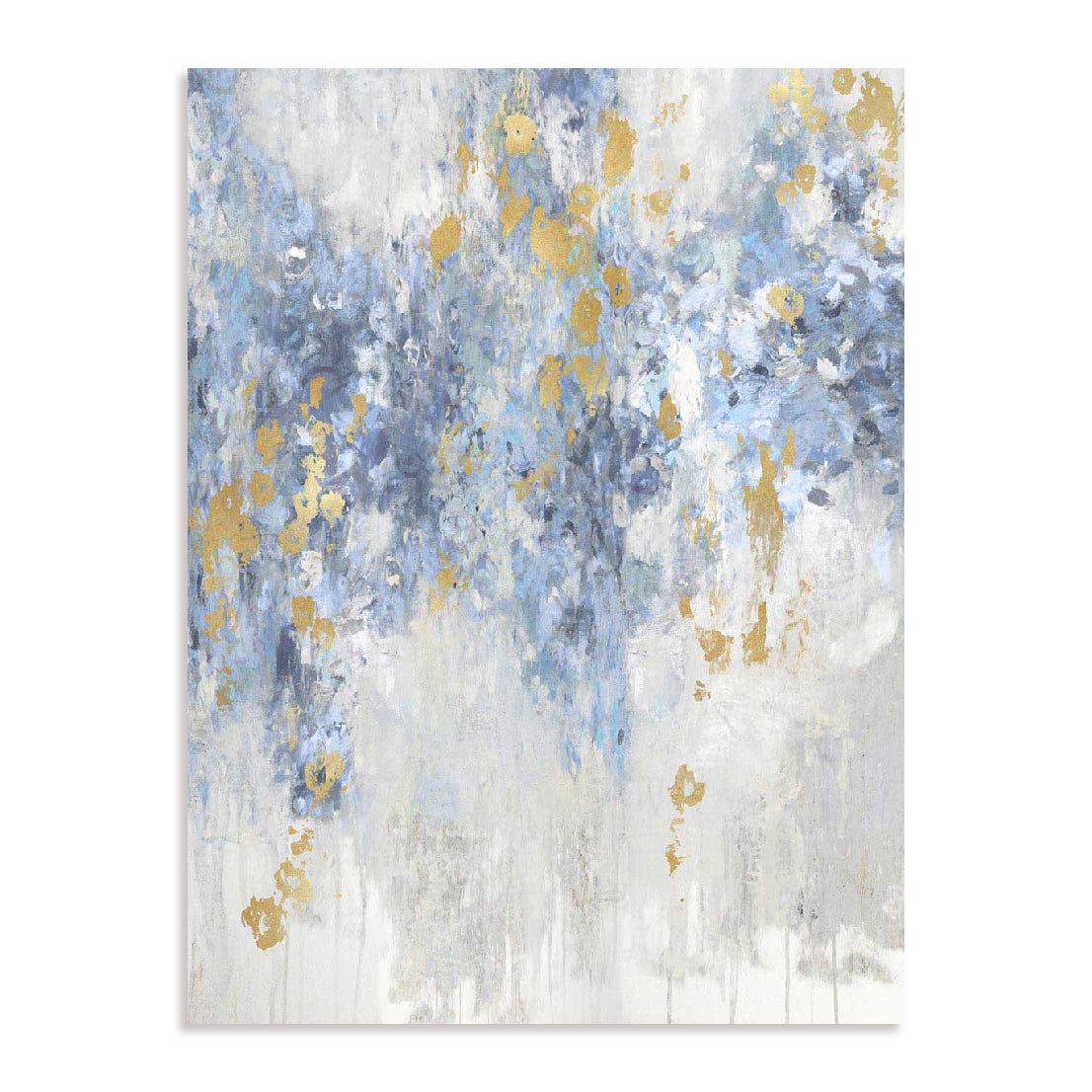 Cascade Blue with Gold Wall Art