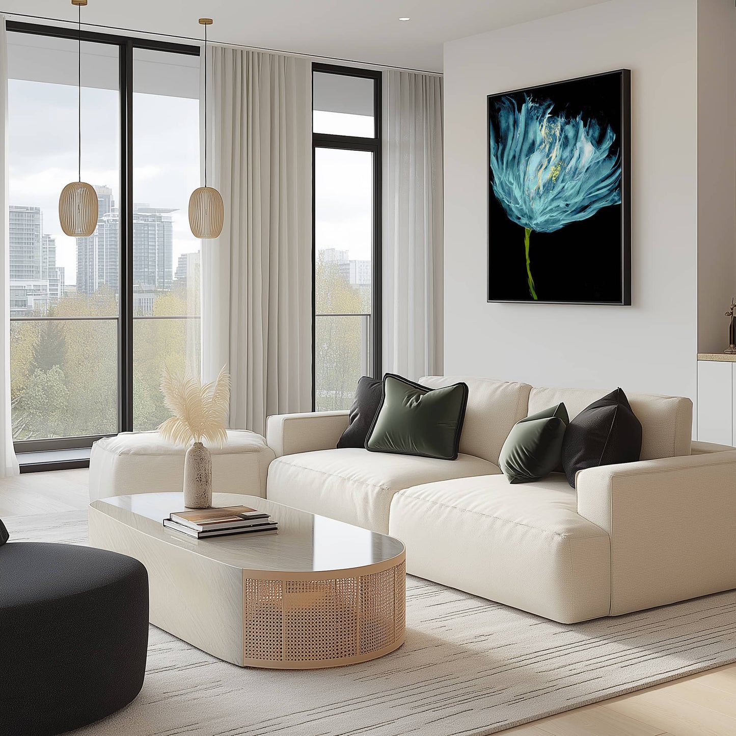 Aqua Tulips I Wall Art