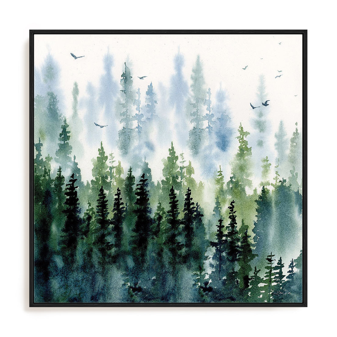 Evening Treeline Sq Wall Art