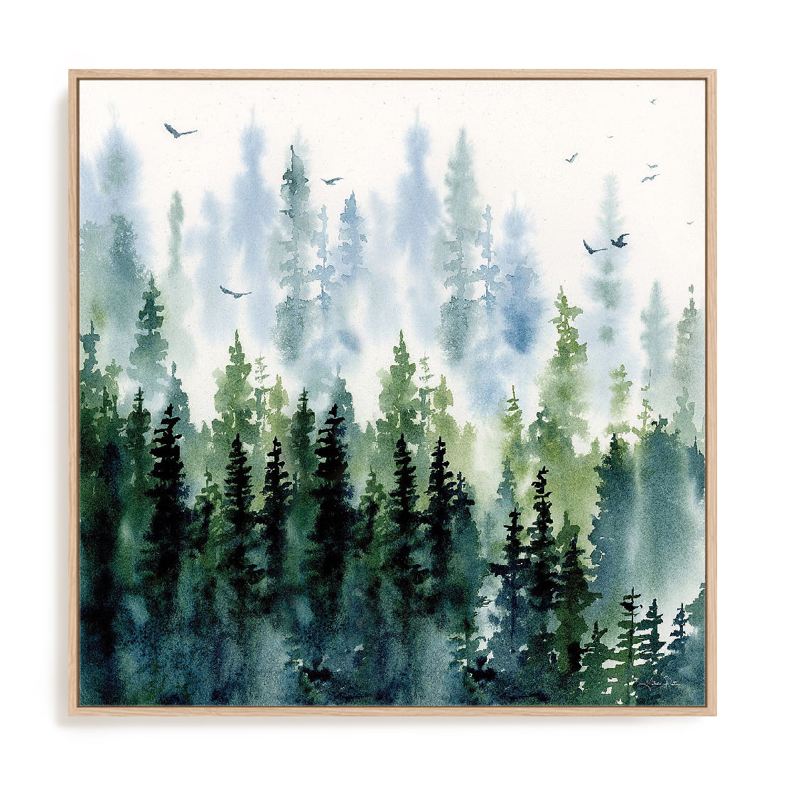 Evening Treeline Sq Wall Art