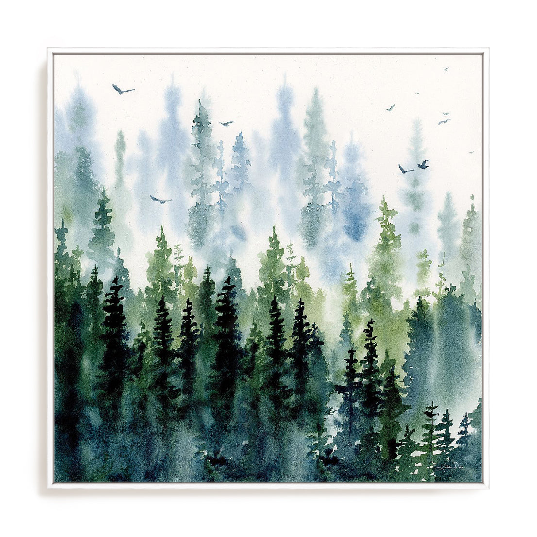 Evening Treeline Sq Wall Art