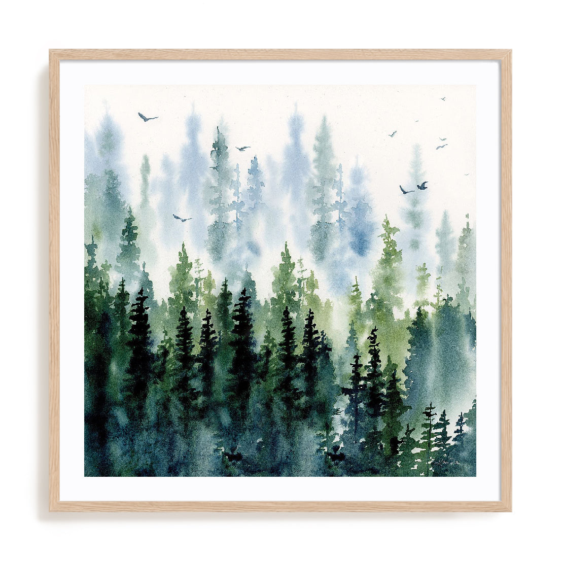 Evening Treeline Sq Wall Art