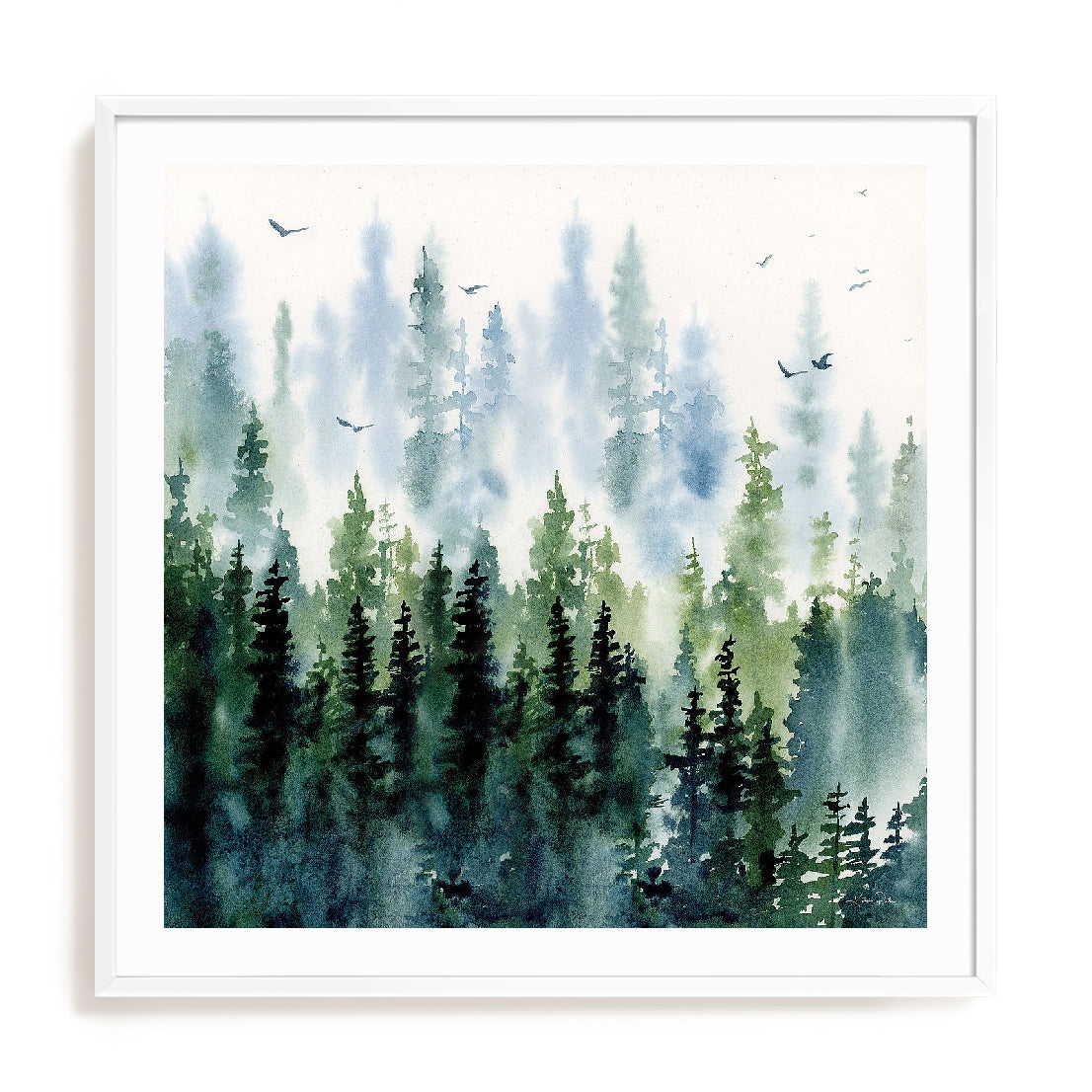 Evening Treeline Sq Wall Art