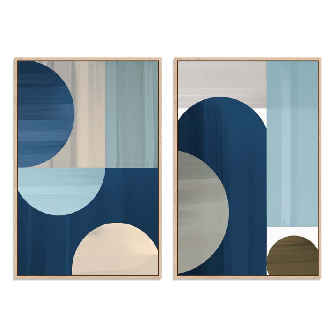 Abstract Blue IV And V Wall Art