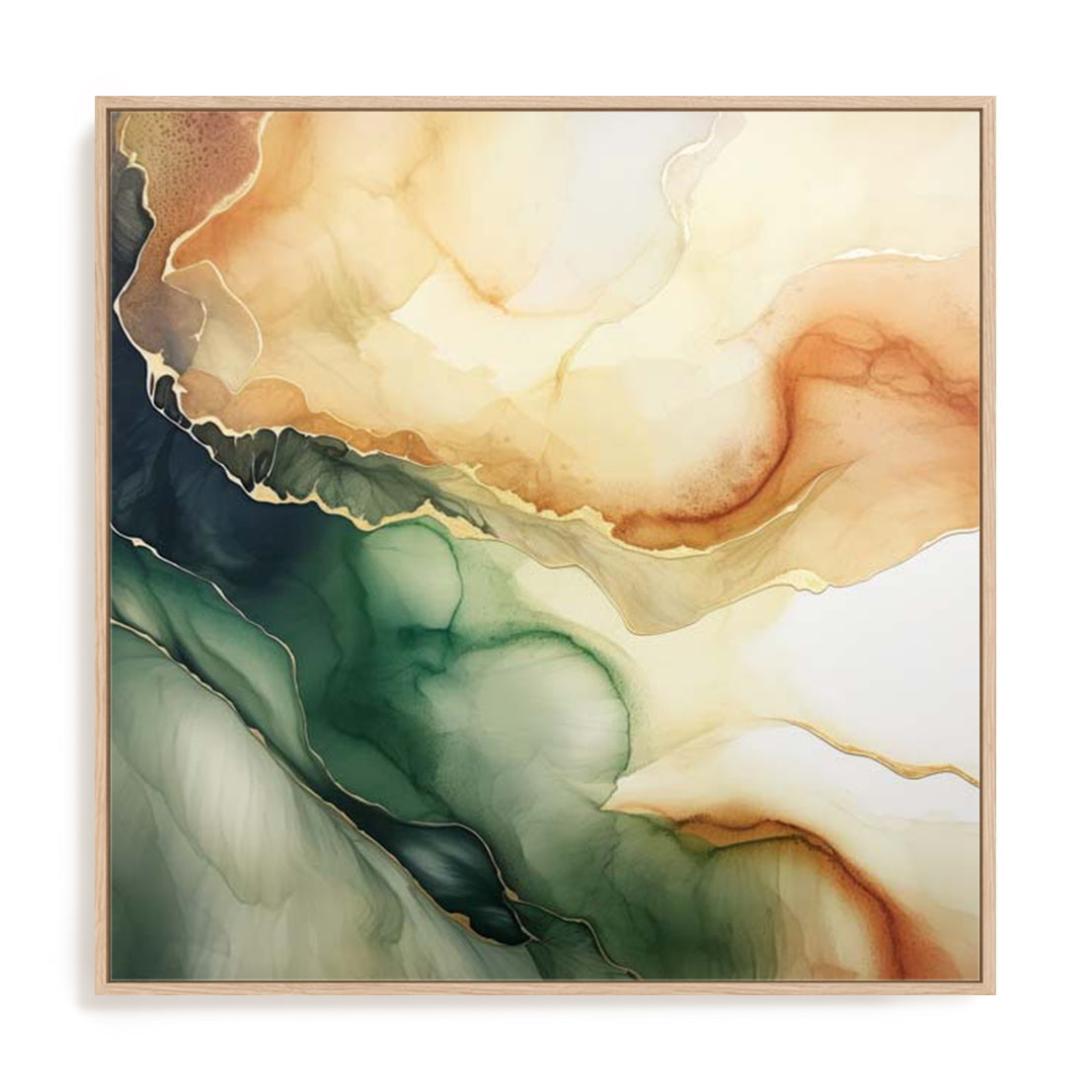 Abstracted Green Rhythms I Wall Art