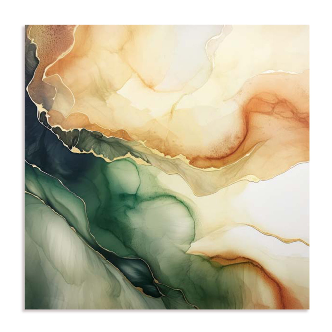 Abstracted Green Rhythms I Wall Art