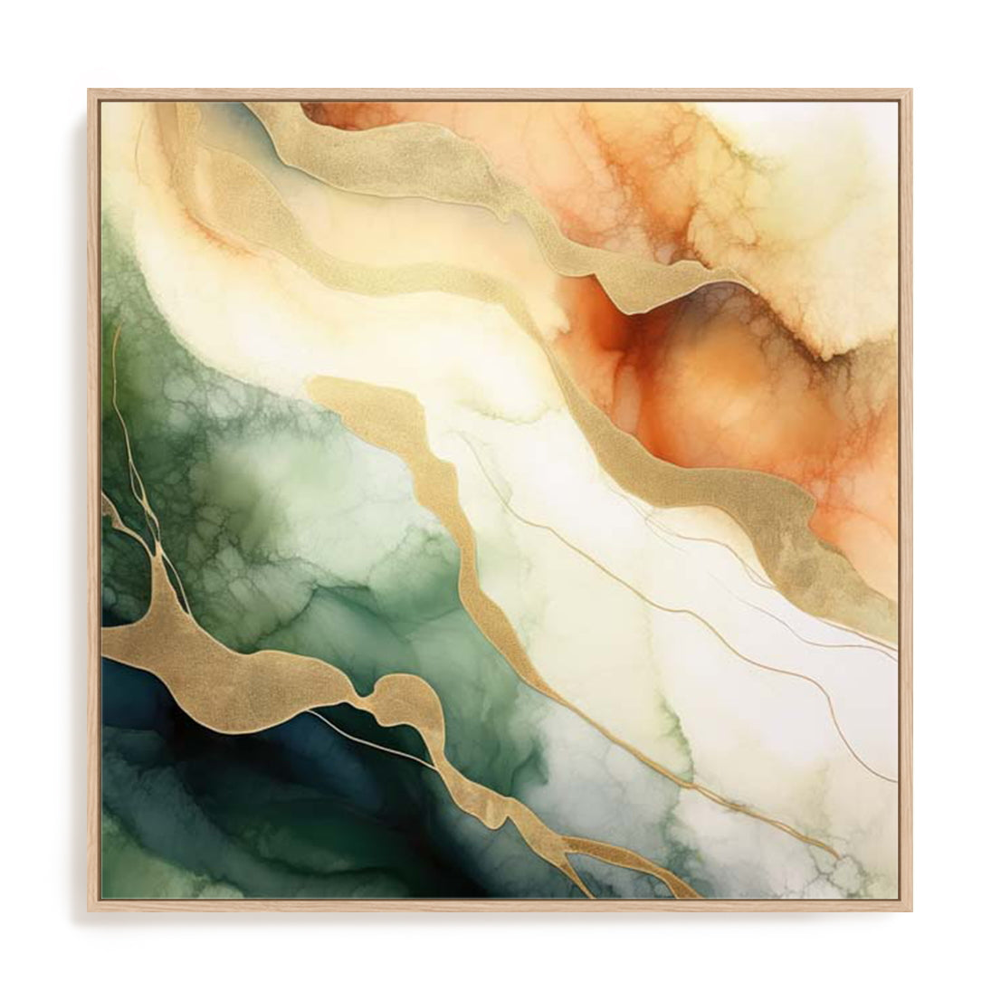 Abstracted Green Rhythms II Wall Art