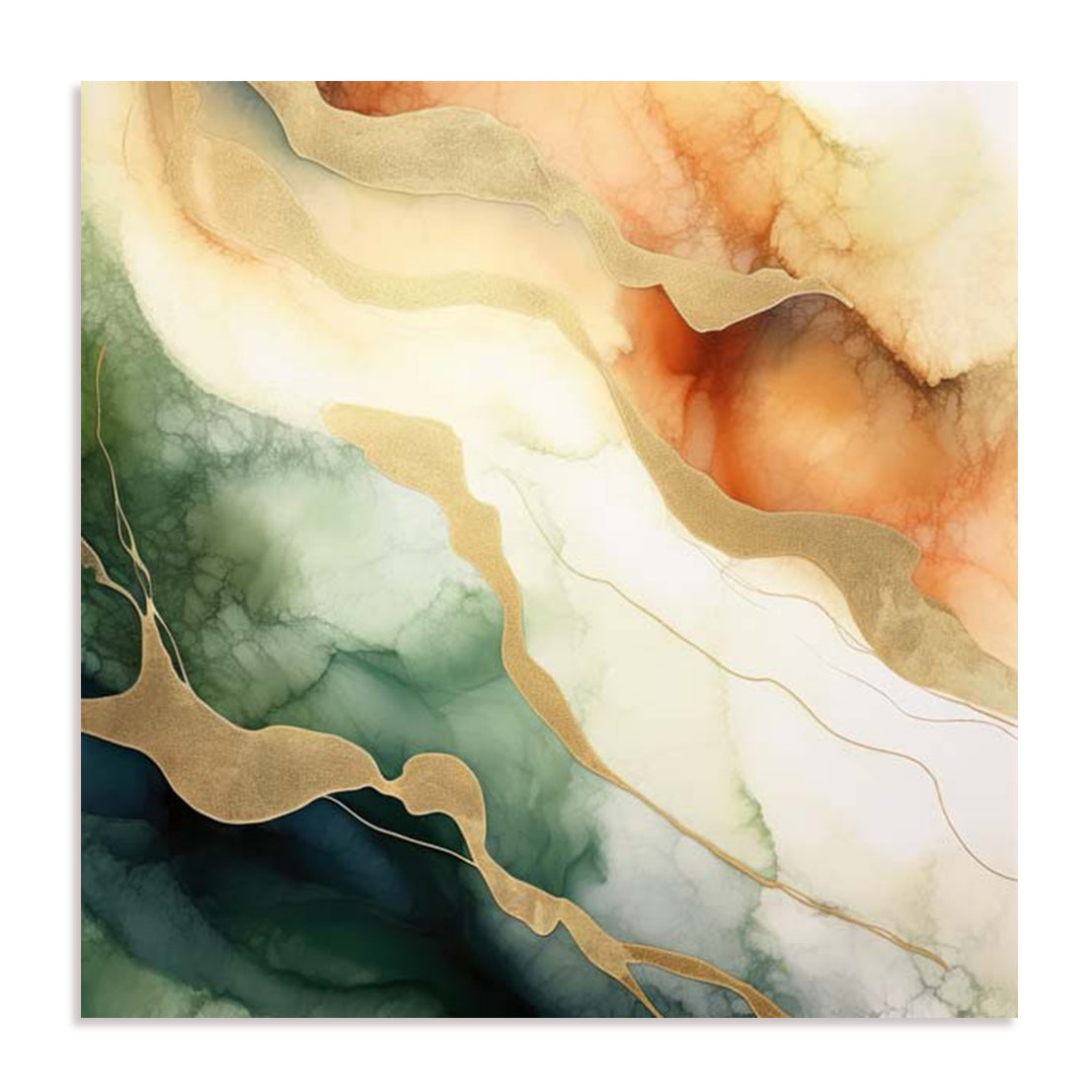 Abstracted Green Rhythms II Wall Art