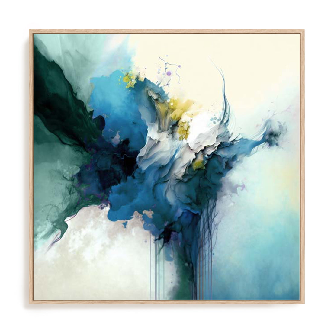 Splash Of Blue Water Wall Art