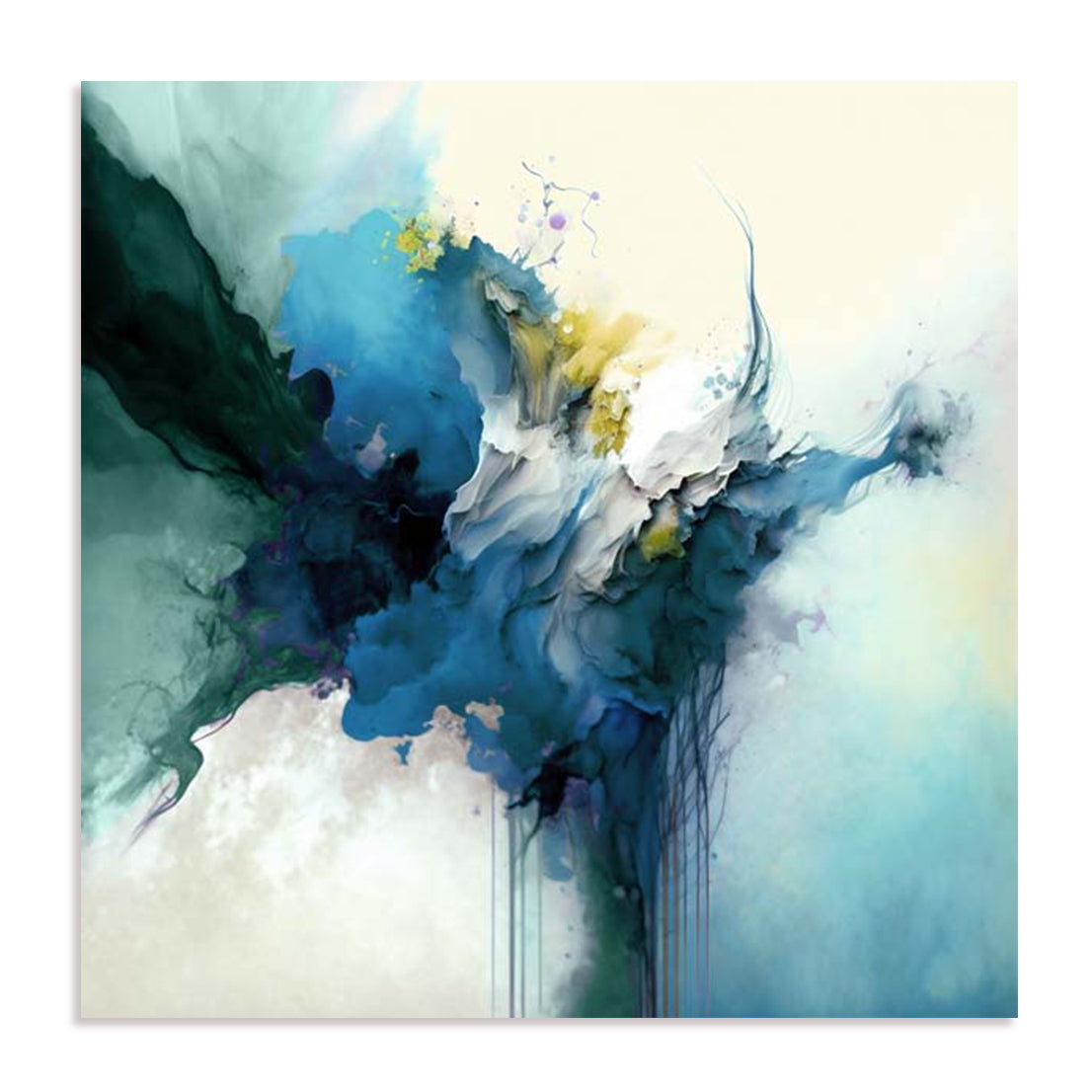 Splash Of Blue Water Wall Art