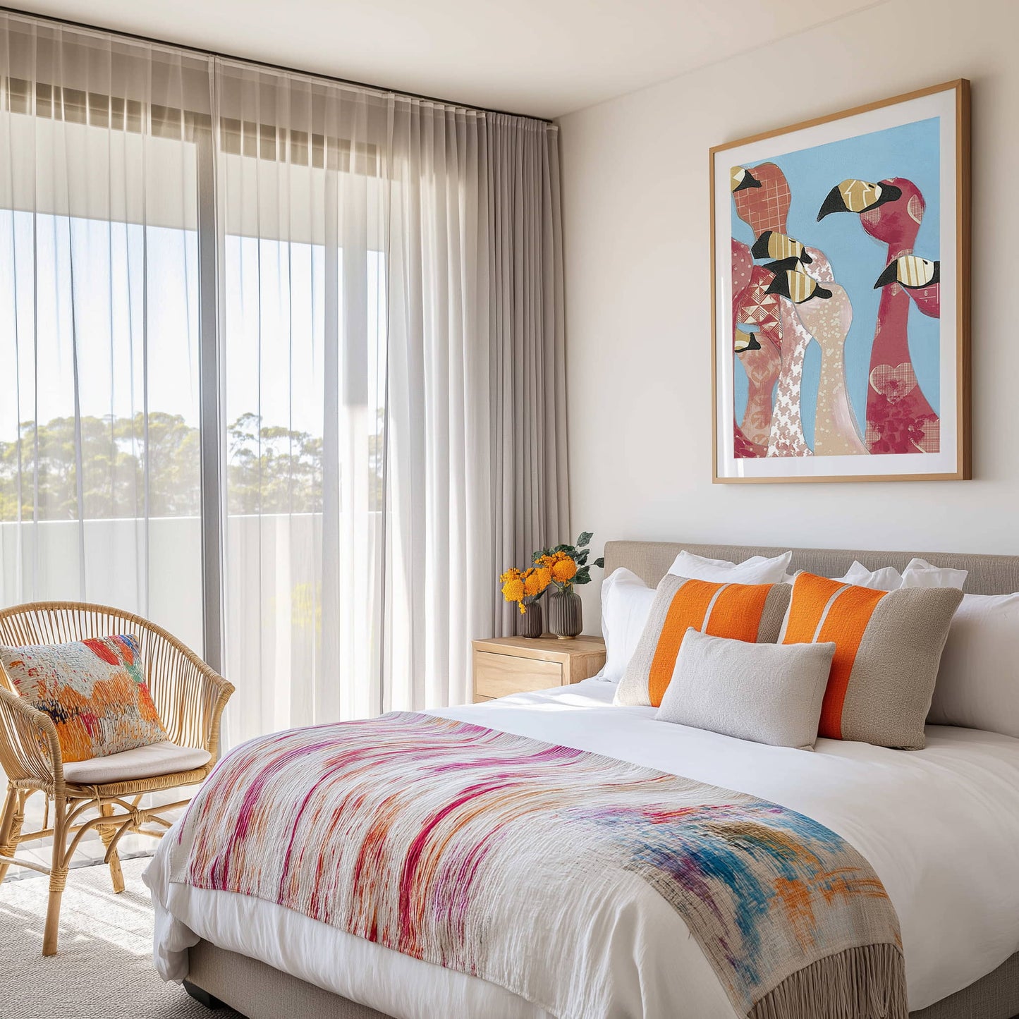 Flock of Flamingoes I Wall Art