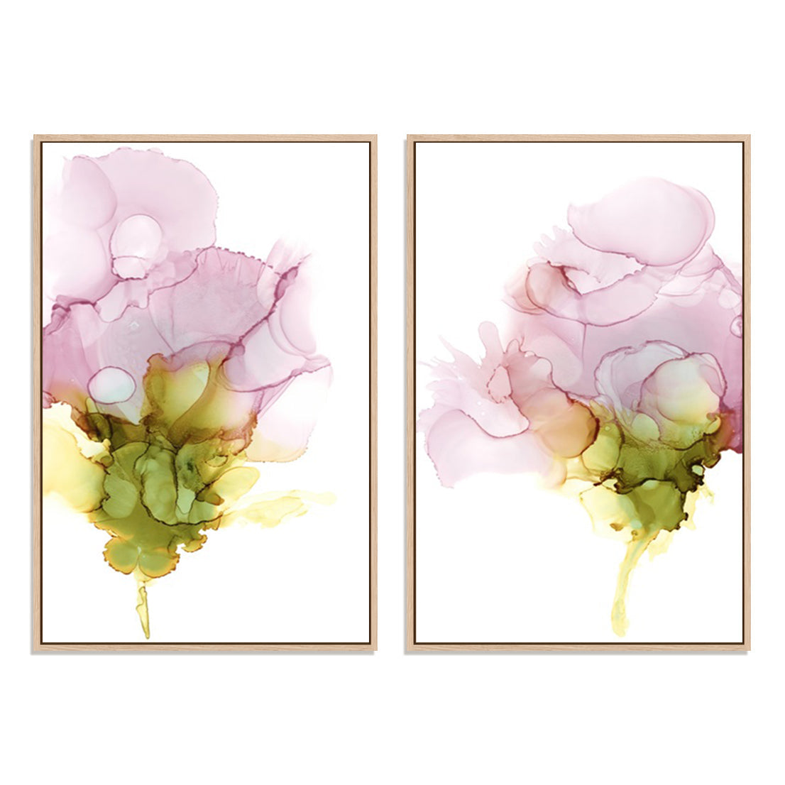 Blooming Pink I and II Wall Art
