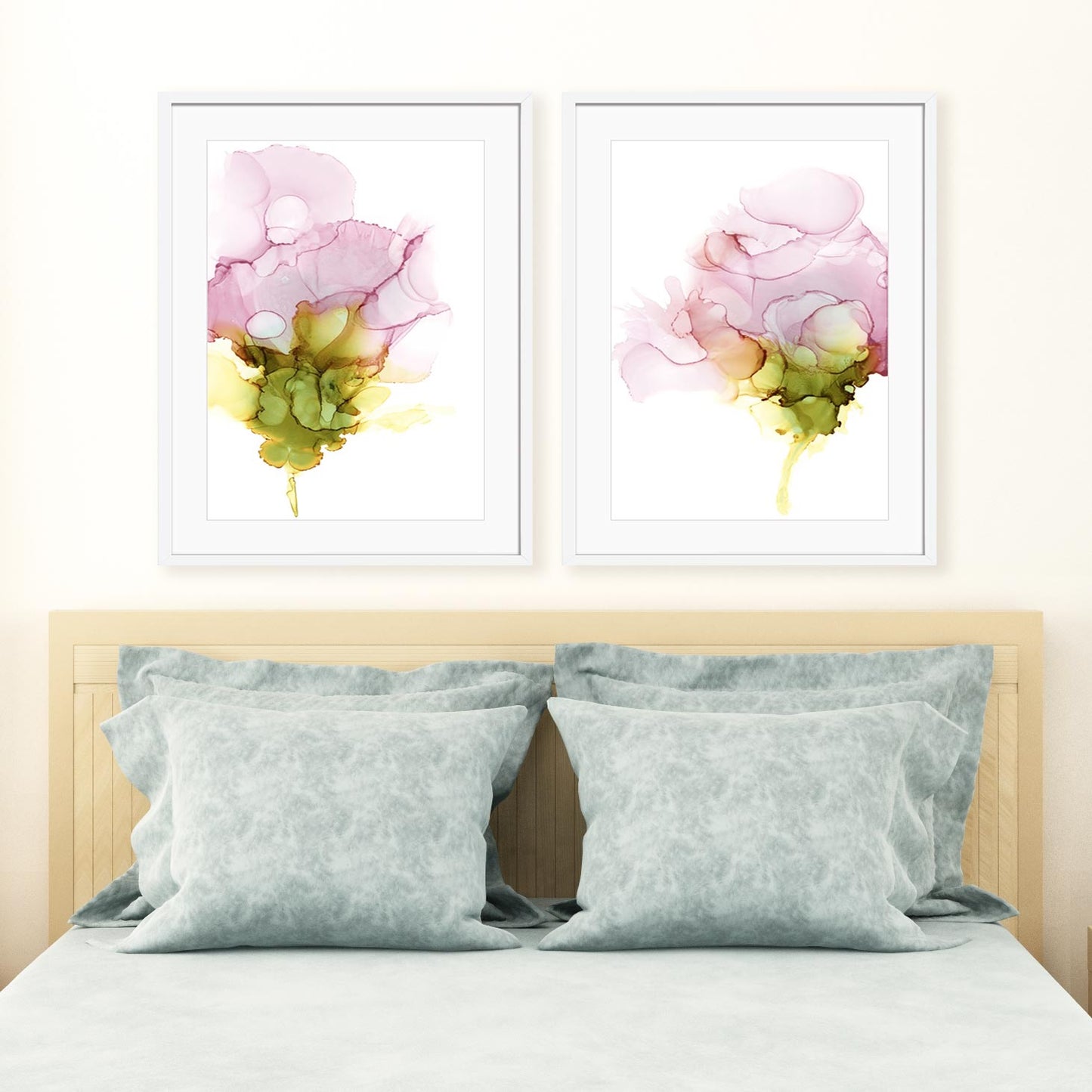 Blooming Pink I and II Wall Art