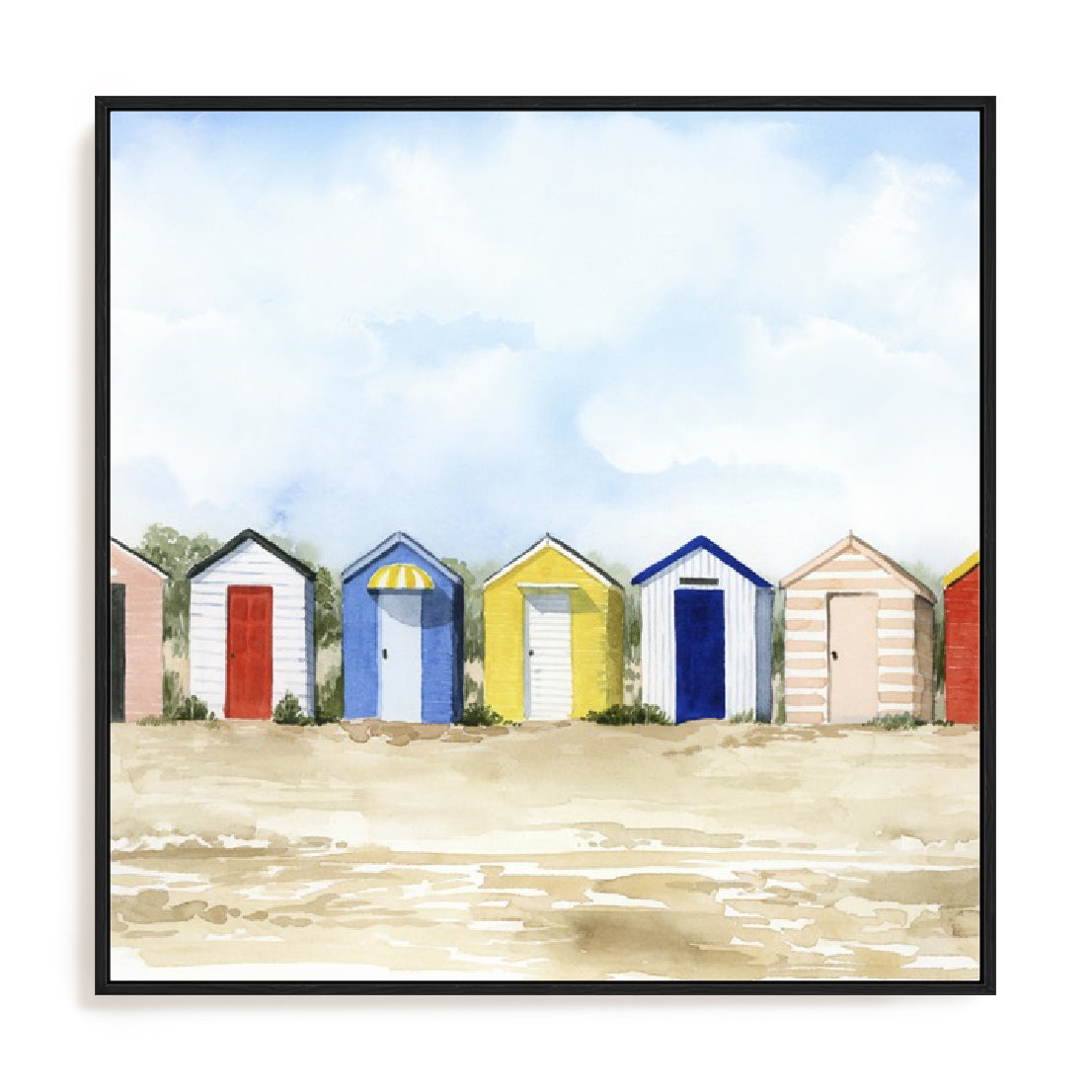 Beach Huts II Wall Art