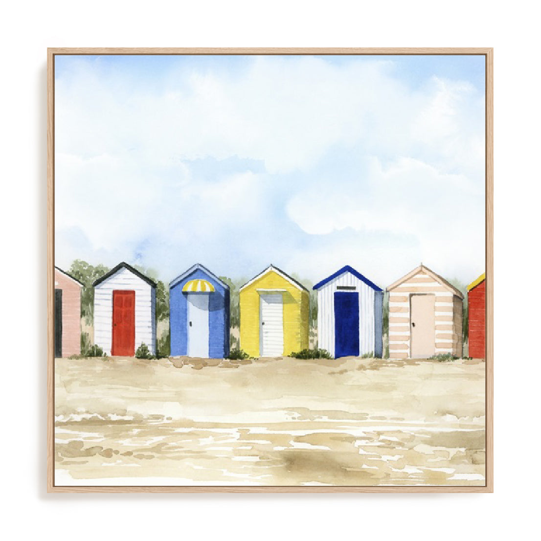 Beach Huts II Wall Art