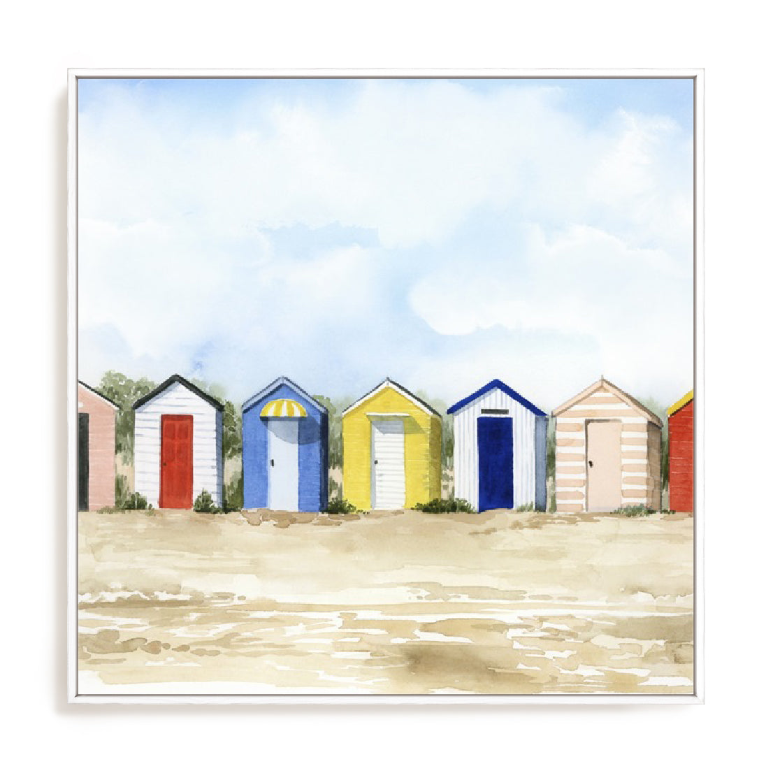 Beach Huts II Wall Art