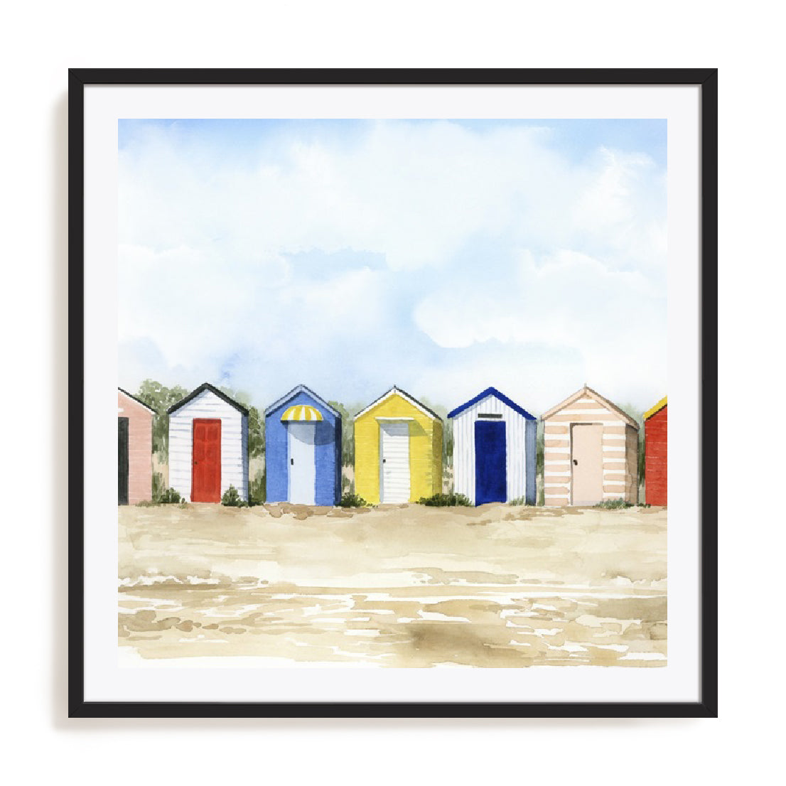 Beach Huts II Wall Art