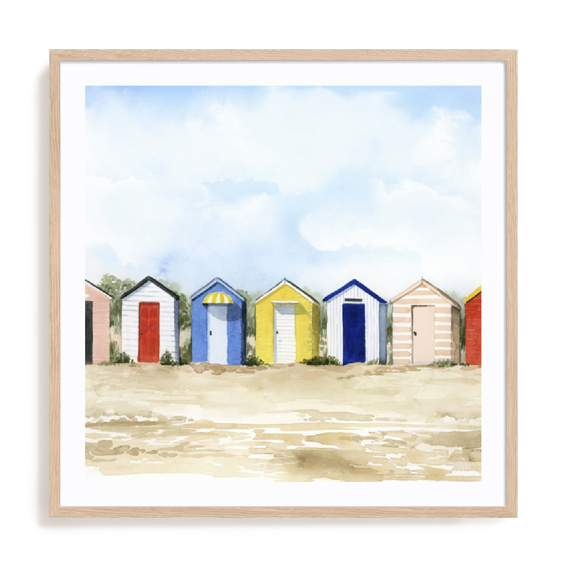 Beach Huts II Wall Art