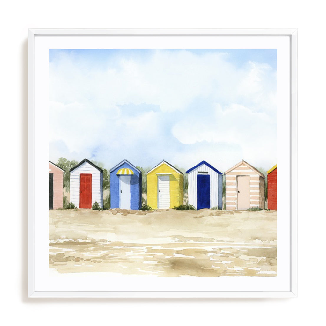 Beach Huts II Wall Art
