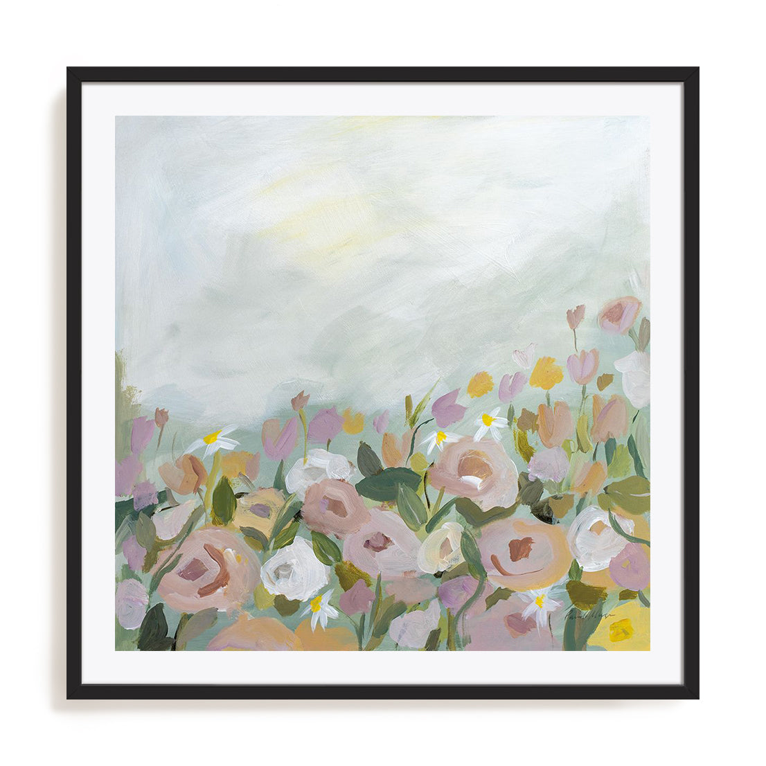 Blooming Landscape Art in Stretched Canvas, Framed Print Under Glass, and Gallery Wrapped Shadow Box Canvas