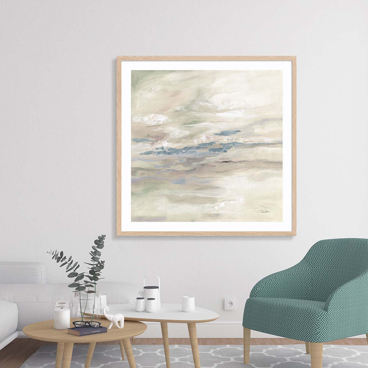 January Slopes Neutral Wall Art