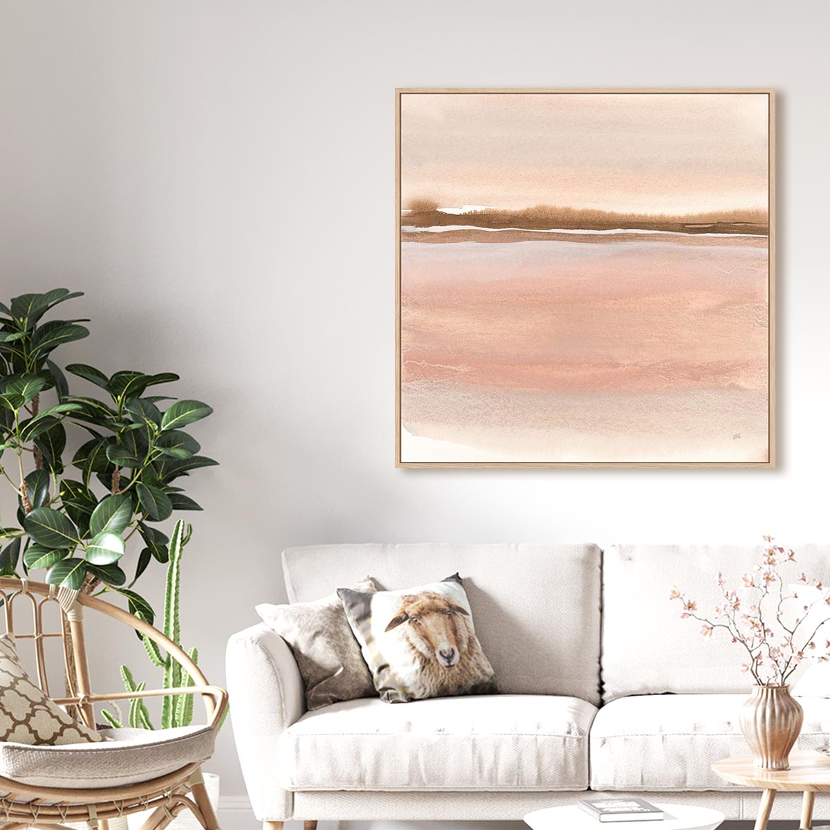 Cave Neutrals II Framed Wall Art for Living Room, Bedroom, Hallways and Kitchen Spaces