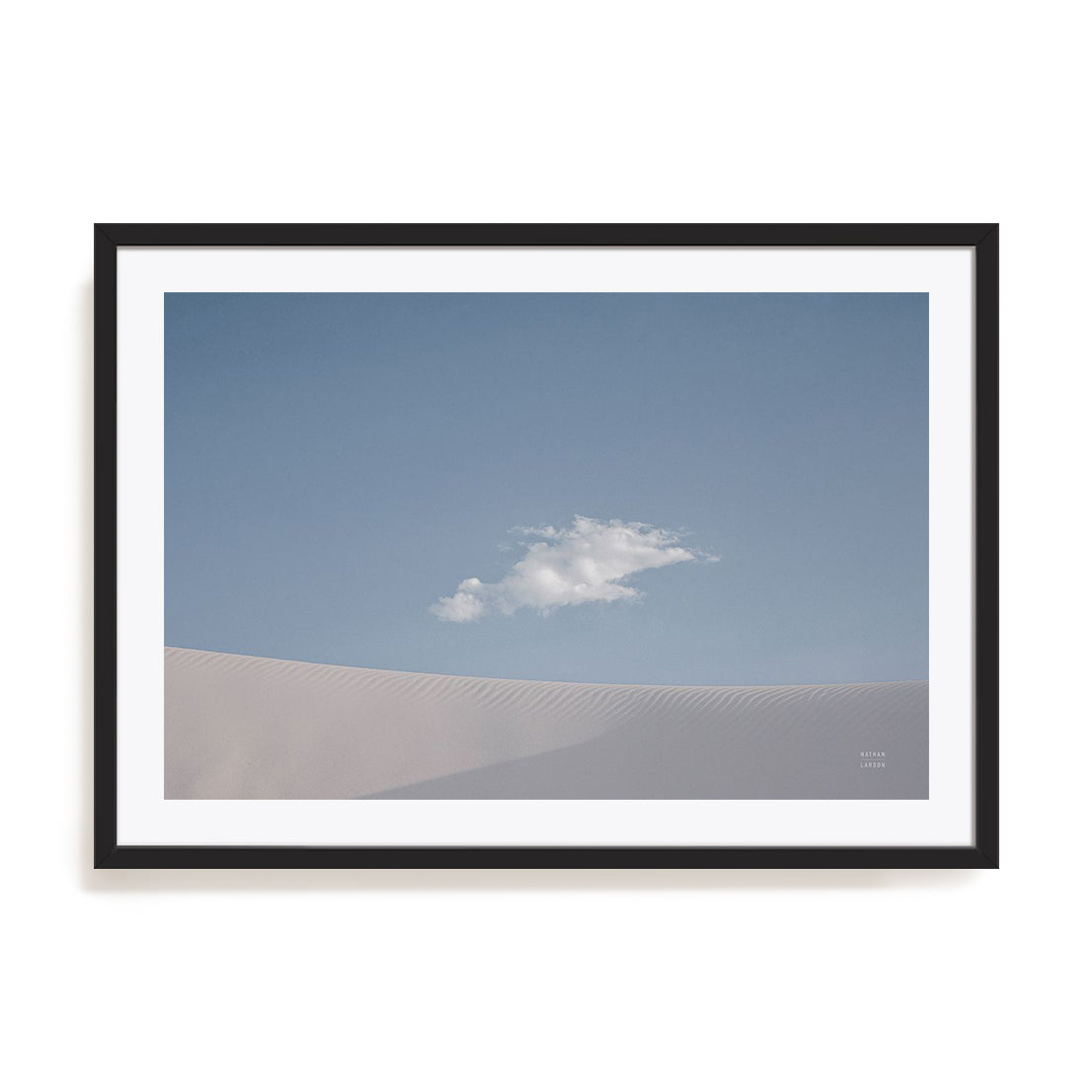 White Sands Art in Stretched Canvas, Framed Print Under Glass, and Gallery Wrapped Shadow Box Canvas