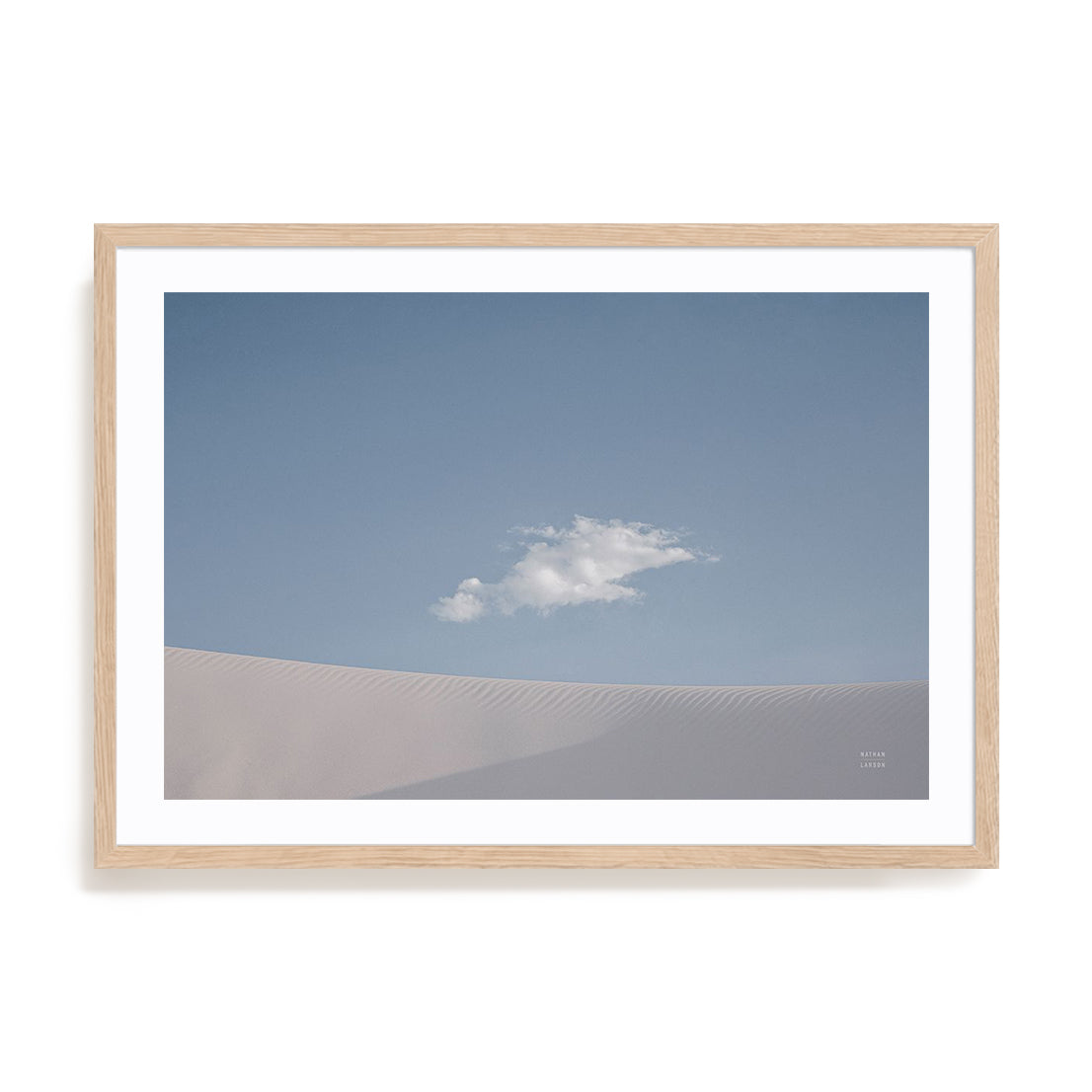 White Sands Art in Stretched Canvas, Framed Print Under Glass, and Gallery Wrapped Shadow Box Canvas
