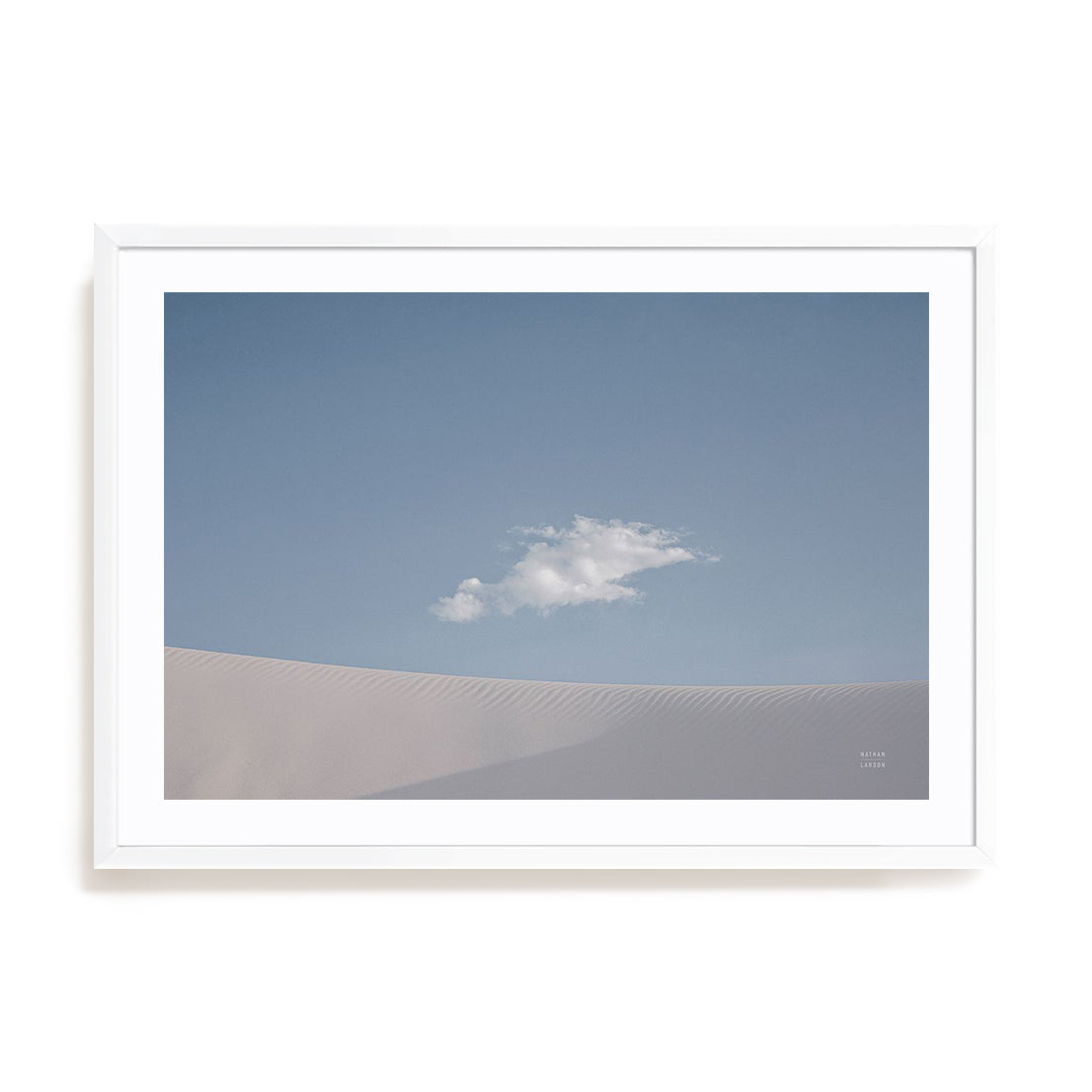 White Sands Art in Stretched Canvas, Framed Print Under Glass, and Gallery Wrapped Shadow Box Canvas