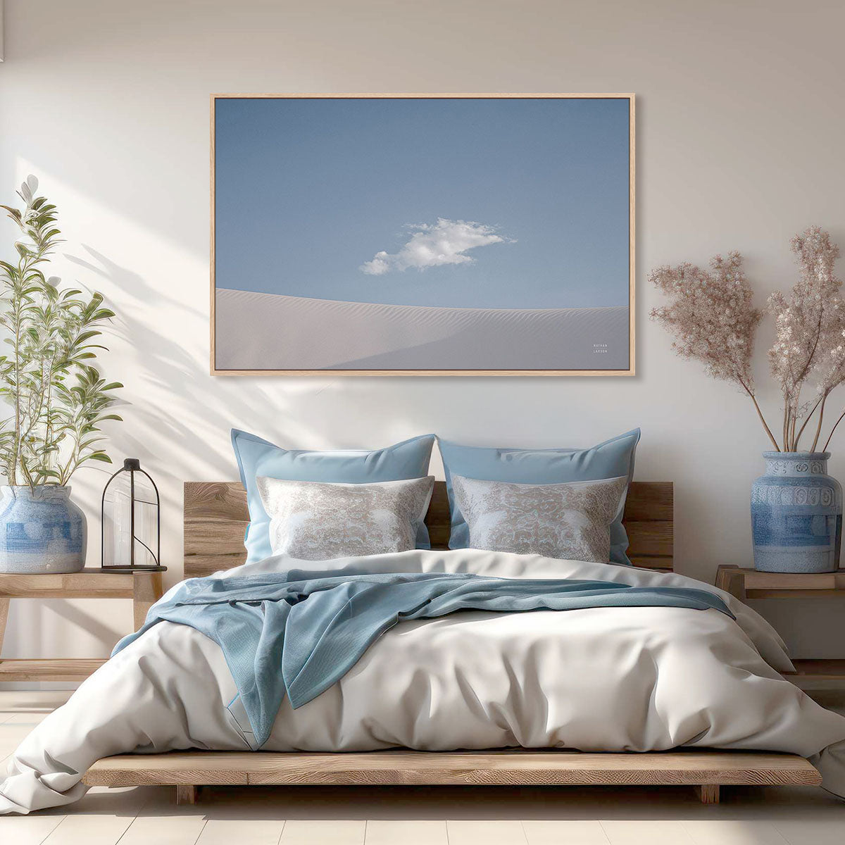 White Sands Art in Stretched Canvas, Framed Print Under Glass, and Gallery Wrapped Shadow Box Canvas