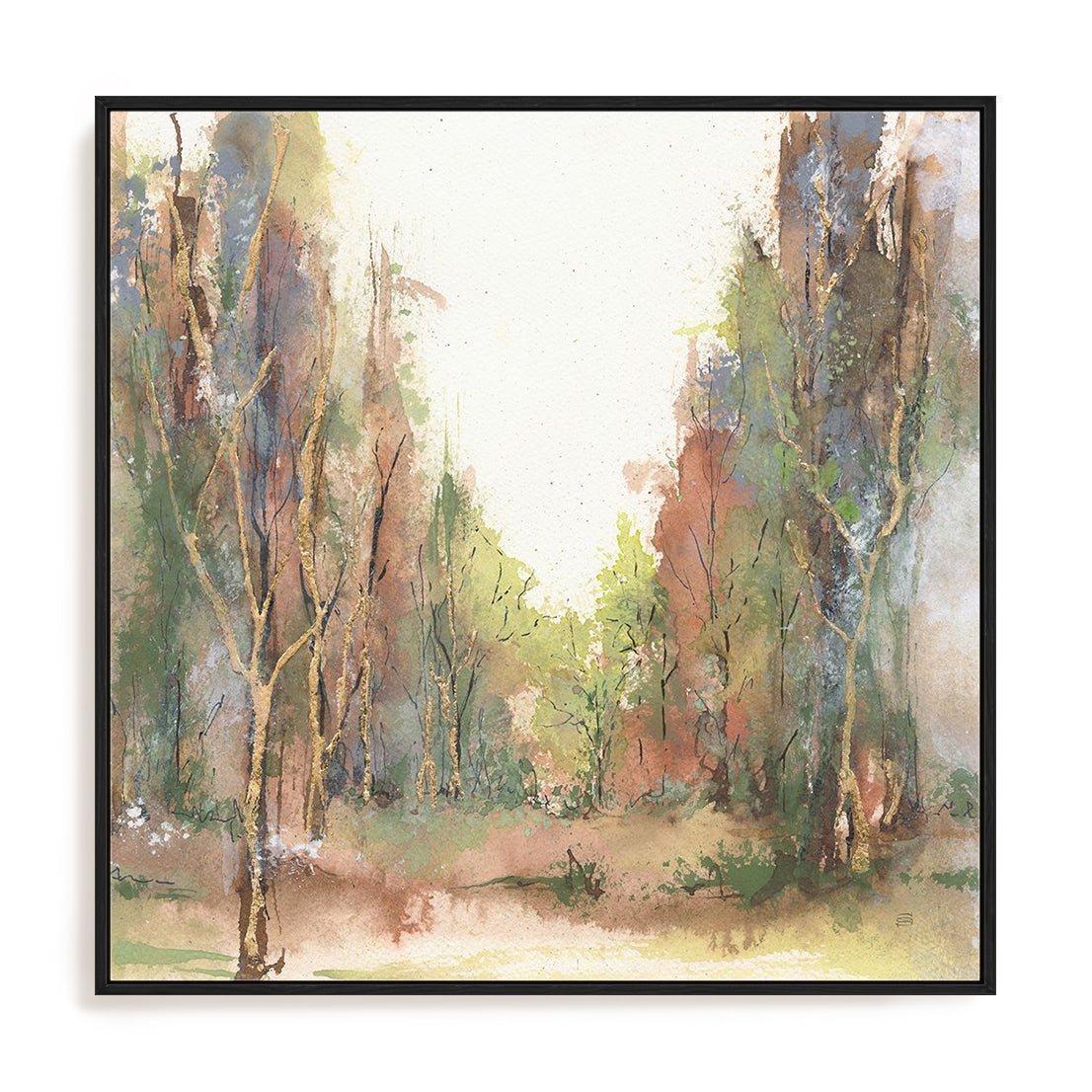 Gilded Path II Framed Wall Art for Living Room, Bedroom, Hallways and Kitchen Spaces