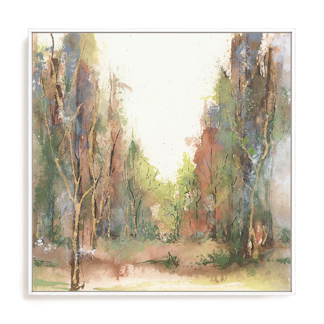 Gilded Path II Framed Wall Art for Living Room, Bedroom, Hallways and Kitchen Spaces