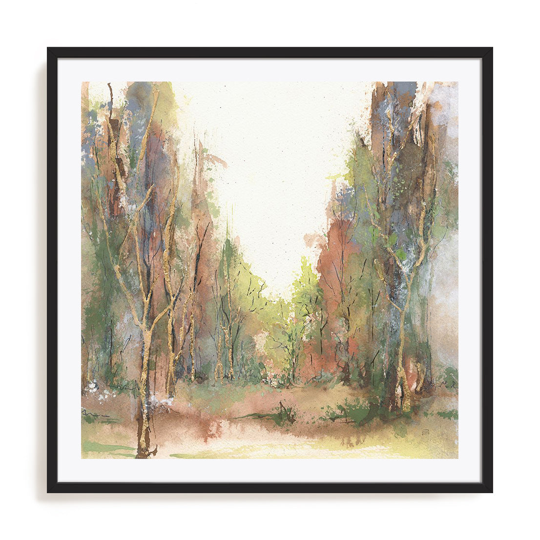 Gilded Path II Framed Wall Art for Living Room, Bedroom, Hallways and Kitchen Spaces