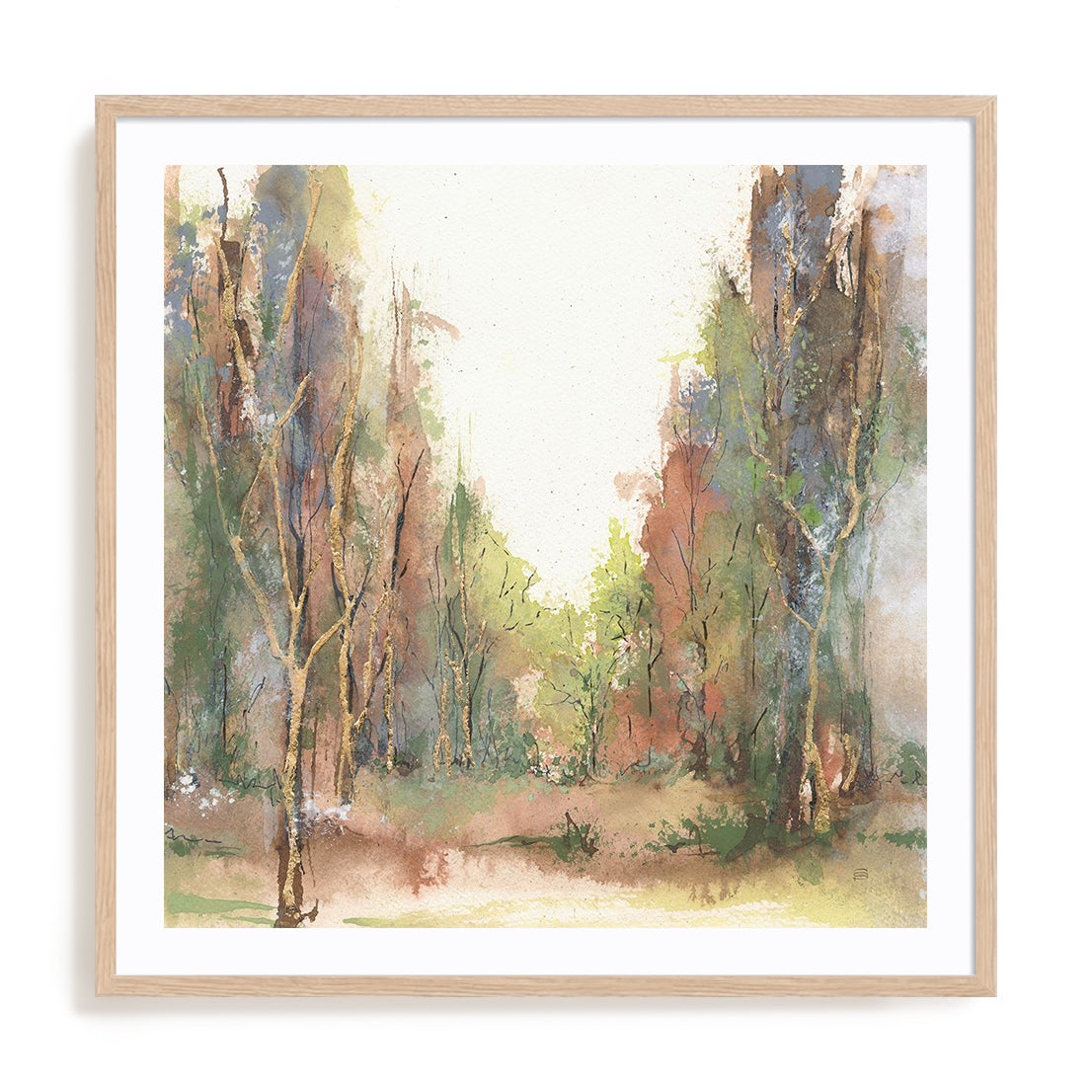 Gilded Path II Framed Wall Art for Living Room, Bedroom, Hallways and Kitchen Spaces