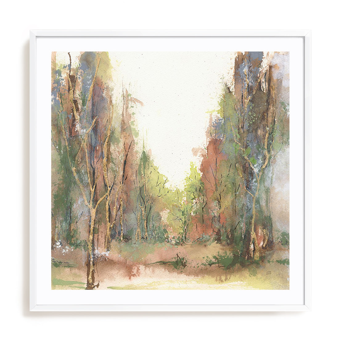 Gilded Path II Framed Wall Art for Living Room, Bedroom, Hallways and Kitchen Spaces