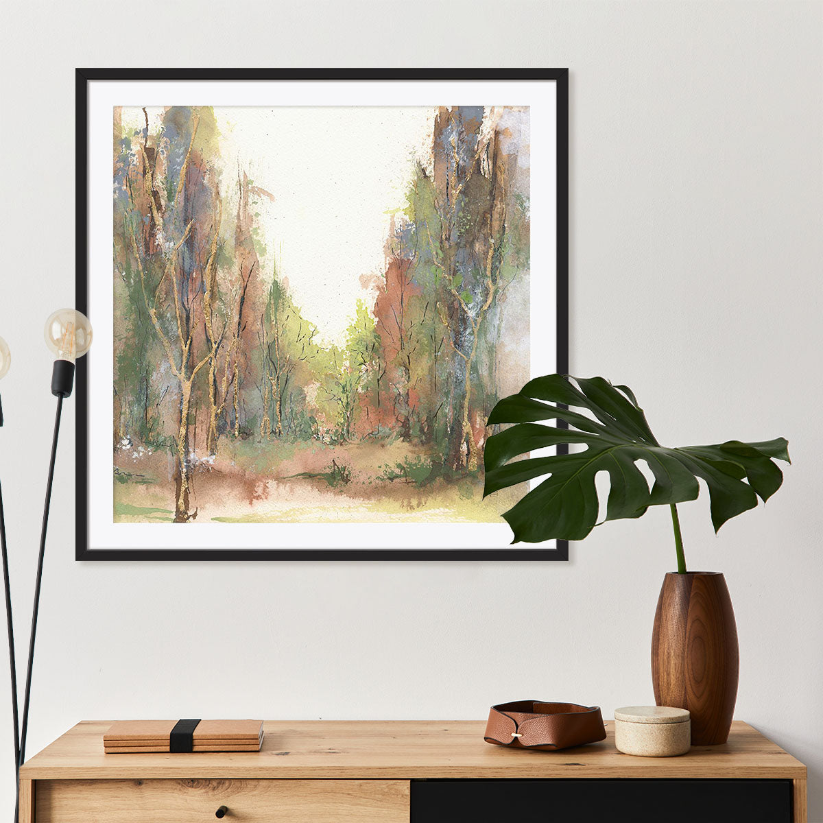 Gilded Path II Framed Wall Art for Living Room, Bedroom, Hallways and Kitchen Spaces