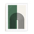 Bauhaus Arched Perimeter Wall Art #oran_white-white-border