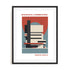 Bauhaus Architectural Design Wall Art #oran_black-white-border