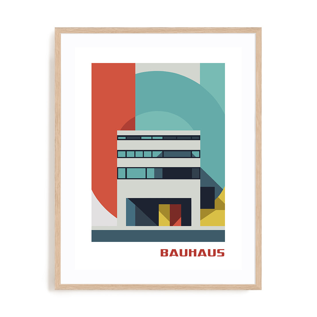 Bauhaus Architectural Silence Wall Art #oran_natural-white-border