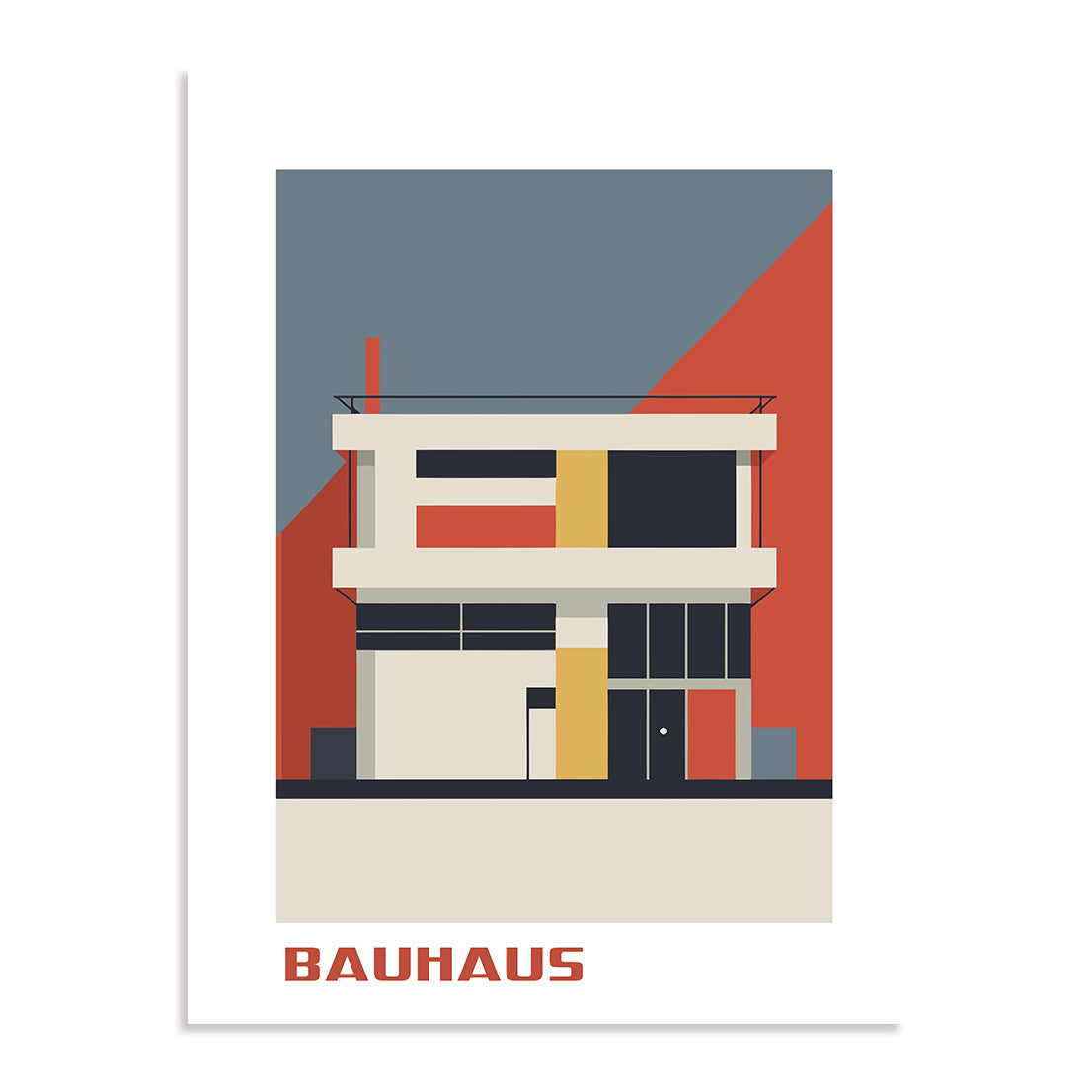 Bauhaus Architectural Volume Balance Wall Art