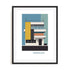 Bauhaus Architecture I Wall Art #oran_black-white-border